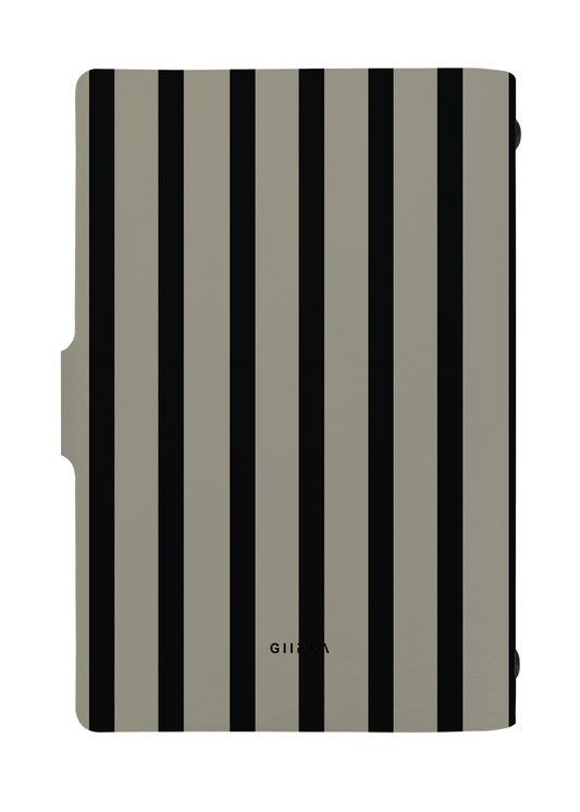 Patterned Moments Neutral Poise Striped Snap Closure Notebook image 2
