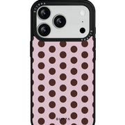 GIIPPA Matte Light Pink Chocolate Small Polka Dot Shockproof Phone Case For iPhone 11/11 Pro/11 Pro Max/12 Pro Max/13 Pro/13 Pro Max/14 Plus/14 Pro/14 Pro Max/15/15 Plus/15 Pro/15 Pro Max/16/16 Plus/16 Pro/16 Pro Max/16E/17/17 Air/17 Pro/17 Pro Max