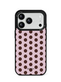 GIIPPA Matte Light Pink Chocolate Small Polka Dot Shockproof Phone Case For iPhone 11/11 Pro/11 Pro Max/12 Pro Max/13 Pro/13 Pro Max/14 Plus/14 Pro/14 Pro Max/15/15 Plus/15 Pro/15 Pro Max/16/16 Plus/16 Pro/16 Pro Max/16E/17/17 Air/17 Pro/17 Pro Max