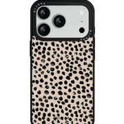 GIIPPA Minimalist Matte Beige Black Spot Leopard Protective Case For iPhone 11 12 13 14 15 16 17 Series Pro Max Plus 16E Air