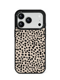 GIIPPA Minimalist Matte Beige Black Spot Leopard Protective Case For iPhone 11 12 13 14 15 16 17 Series Pro Max Plus 16E Air