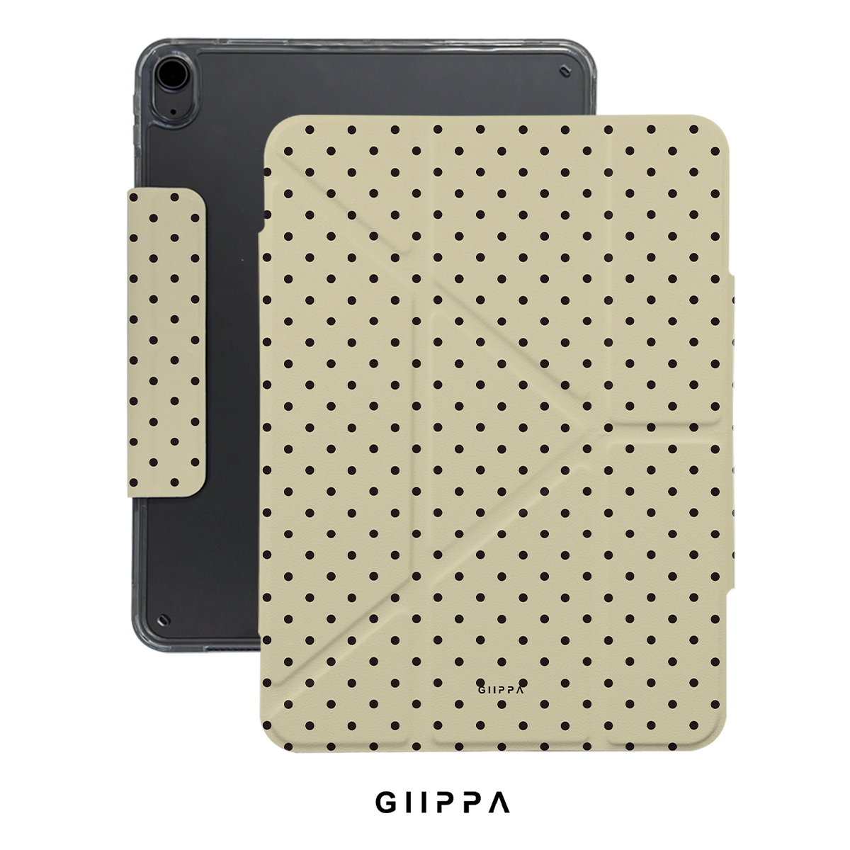 GIIPPA YARA FOLD Detachable Magnetic iPad Case Patterned Moments Sunset Glow Retro Cream Red Wide Horizontal Stripe Dual Buckle Split Magnetic Protective Cover For All iPad Models