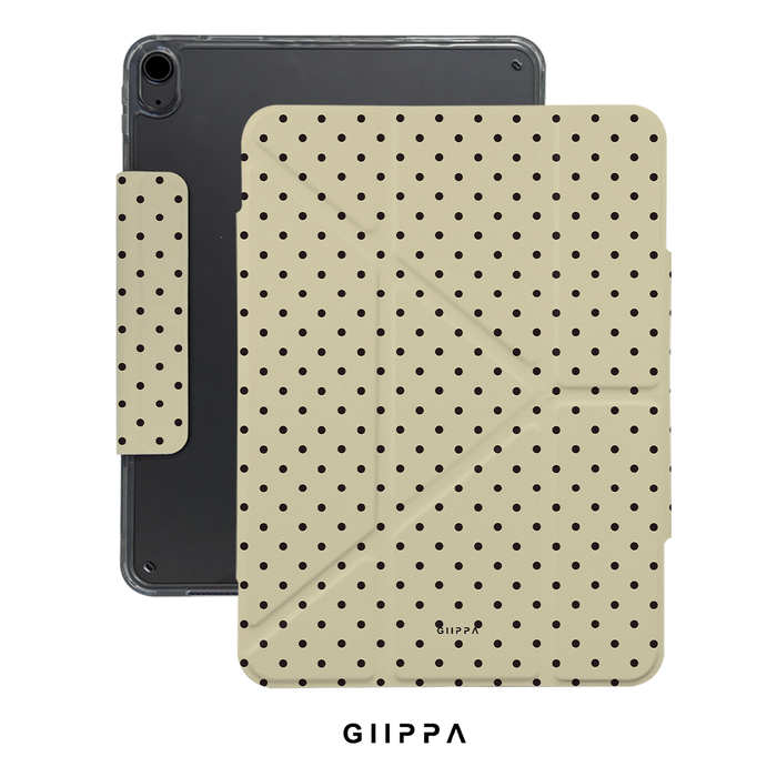GIIPPA YARA FOLD Detachable Magnetic iPad Case Patterned Moments Sunset Glow Retro Cream Red Wide Horizontal Stripe Dual Buckle Split Magnetic Protective Cover For All iPad Models