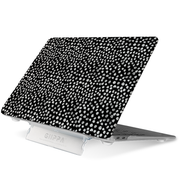 Soft Matte PU+PC MacBook Protective Case Built-In Foldable Stand | Anti-Scratch Cooling Hard Shell Cover for All Mac Models