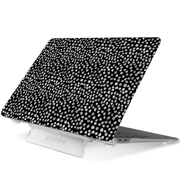 Soft Matte PU+PC MacBook Protective Case Built-In Foldable Stand | Anti-Scratch Cooling Hard Shell Cover for All Mac Models