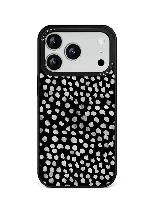 GIIPPA Matte Cream Beige Small Black Polka Dot Shockproof Phone Case For iPhone 11/11 Pro/11 Pro Max/12 Pro Max/13 Pro/13 Pro Max/14 Plus/14 Pro/14 Pro Max/15/15 Plus/15 Pro/15 Pro Max/16/16 Plus/16 Pro/16 Pro Max/16E/17/17 Air/17 Pro/17 Pro Max