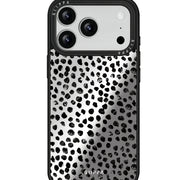GIIPPA Patterned Moments Midnight Whisper Burgundy Silver Wide Horizontal Stripe Mirror TPU Shockproof Phone Case Large Lens Frame Cover For iPhone Full Series