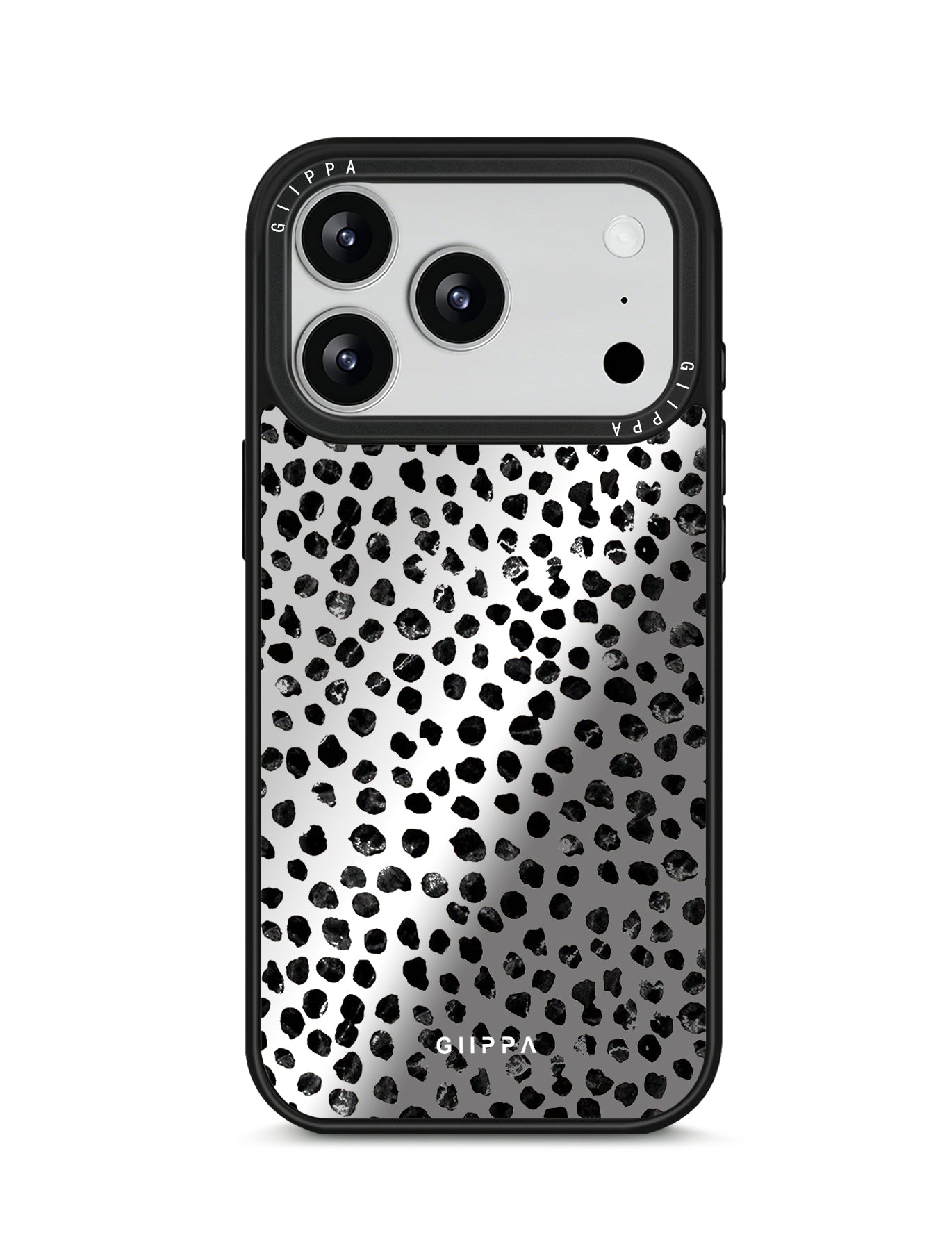 GIIPPA Patterned Moments Midnight Whisper Burgundy Silver Wide Horizontal Stripe Mirror TPU Shockproof Phone Case Large Lens Frame Cover For iPhone Full Series