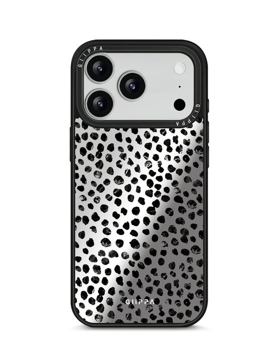 GIIPPA Patterned Moments Midnight Whisper Burgundy Silver Wide Horizontal Stripe Mirror TPU Shockproof Phone Case Large Lens Frame Cover For iPhone Full Series