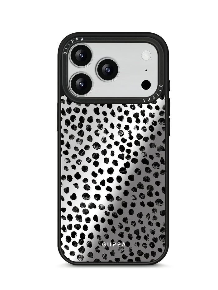 GIIPPA Patterned Moments Midnight Whisper Burgundy Silver Wide Horizontal Stripe Mirror TPU Shockproof Phone Case Large Lens Frame Cover For iPhone Full Series