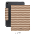 GIIPPA YARA FOLD Detachable Magnetic iPad Case Patterned Moments Misty Peace Dual Beige Brown Earth Tone Wavy Horizontal Stripe Dual Pull Buckle Split Magnetic Cozy Protective Case For All iPad Models
