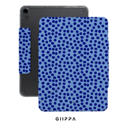 GIIPPA YARA FOLD Detachable Magnetic iPad Case Patterned Moments Blue Cheer Soft Pale Navy Irregular Polka Dot Dual Buckle Split Protective Shell For All iPad Generations