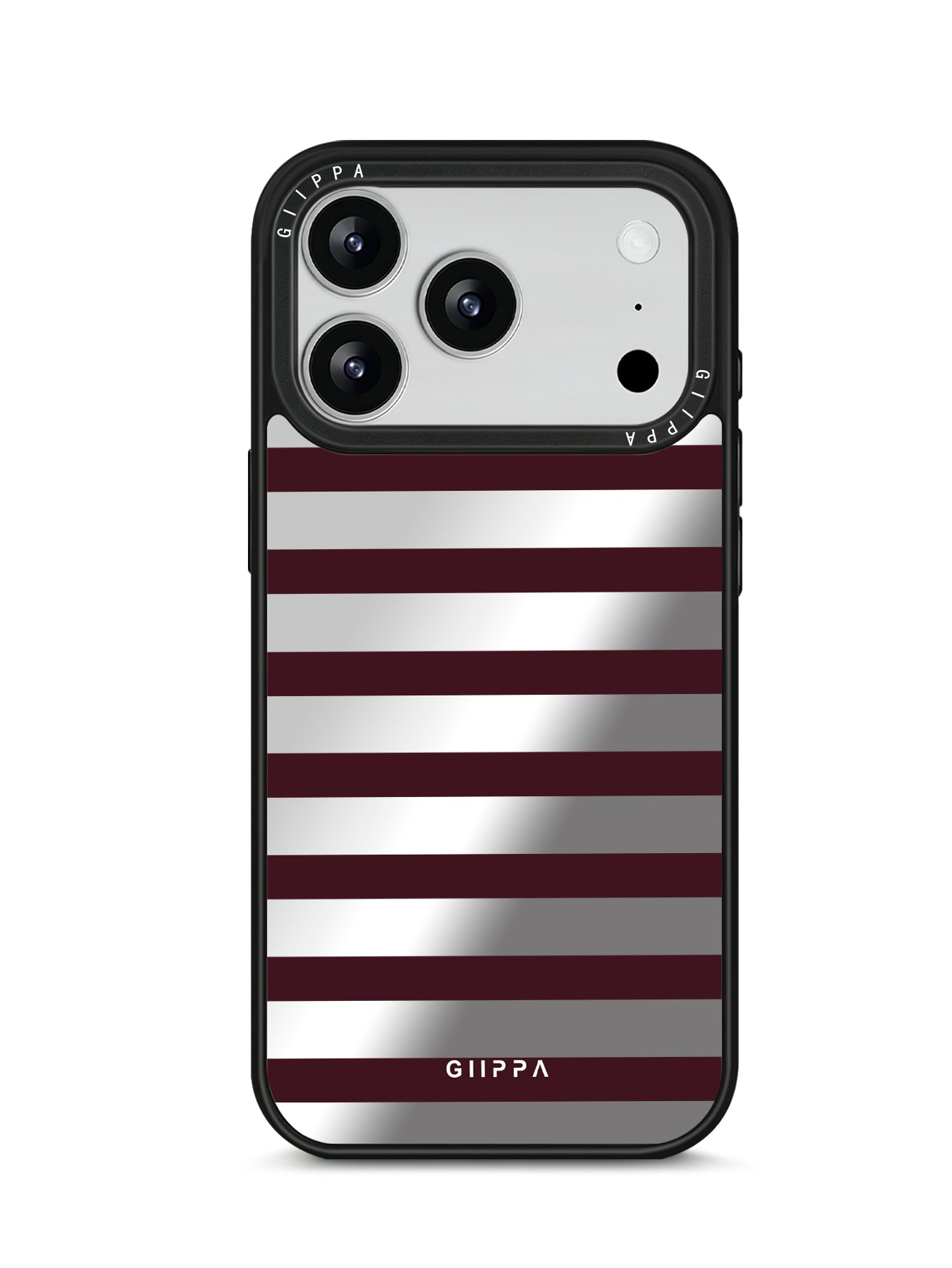 GIIPPA Patterned Moments Midnight Whisper Black Irregular Watercolor Leopard Spot Mirror TPU Shockproof Phone Case Large Lens Frame Protective Cover For iPhone Full Series