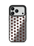 GIIPPA Patterned Moments Midnight Whisper Classic Even Dark Brown Polka Dot Mirror TPU Shockproof Phone Case Large Lens Guard For All iPhone 11–17 Series 16E 17 Air