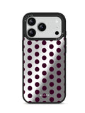 GIIPPA Patterned Moments Midnight Whisper Deep Plum Uniform Large Polka Dot Mirror TPU Shockproof Phone Case Large Lens Frame Protective Cover For iPhone Full Series