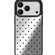 GIIPPA Patterned Moments Midnight Whisper Evenly Spaced Tiny Black Polka Dot Mirror TPU Shockproof Phone Case Large Lens Frame Cover For iPhone Full Series