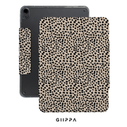 GIIPPA YARA FOLD Detachable Magnetic iPad Case Patterned Moments Velvet Date Dusty Mauve Burgundy Wide Velvet Tone Horizontal Stripe Dual Pull Buckle Split Magnetic Vintage Romantic Protective Shell For All iPad Models