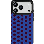 GIIPPA Matte Klein Blue Burgundy Big Polka Dot Shockproof Phone Case For iPhone 11/11 Pro/11 Pro Max/12 Pro Max/13 Pro/13 Pro Max/14 Plus/14 Pro/14 Pro Max/15/15 Plus/15 Pro/15 Pro Max/16/16 Plus/16 Pro/16 Pro Max/16E/17/17 Air/17 Pro/17 Pro Max