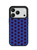 GIIPPA Matte Klein Blue Burgundy Big Polka Dot Shockproof Phone Case For iPhone 11/11 Pro/11 Pro Max/12 Pro Max/13 Pro/13 Pro Max/14 Plus/14 Pro/14 Pro Max/15/15 Plus/15 Pro/15 Pro Max/16/16 Plus/16 Pro/16 Pro Max/16E/17/17 Air/17 Pro/17 Pro Max