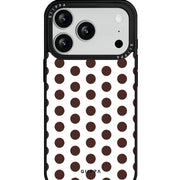GIIPPA Matte White Chocolate Big Polka Dot Shockproof Phone Case For iPhone 11/11 Pro/11 Pro Max/12 Pro Max/13 Pro/13 Pro Max/14 Plus/14 Pro/14 Pro Max/15/15 Plus/15 Pro/15 Pro Max/16/16 Plus/16 Pro/16 Pro Max/16E/17/17 Air/17 Pro/17 Pro Max