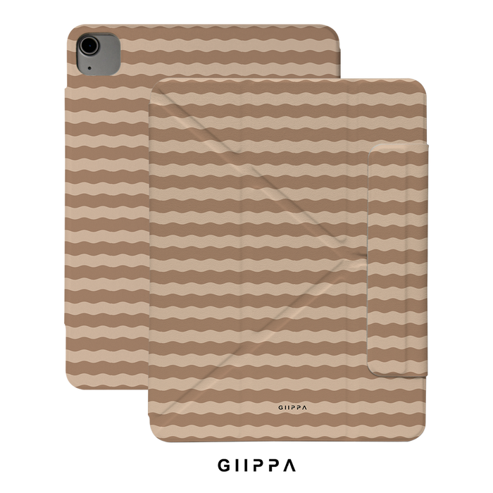 GIIPPA LUNA CLIP PATTERNED MOMENTS Latte Hug Magnetic iPad Case