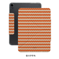 GIIPPA YARA FOLD Detachable Magnetic iPad Case Patterned Moments Wave Rush Sunset Orange Cream Wavy Horizontal Stripe Dual Buckle Split Magnetic Cover For All iPad Mini Air Pro
