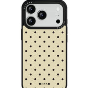 GIIPPA Matte Cream Beige Dark Brown Small Polka Dot Shockproof Phone Case For iPhone 11/11 Pro/11 Pro Max/12 Pro Max/13 Pro/13 Pro Max/14 Plus/14 Pro/14 Pro Max/15/15 Plus/15 Pro/15 Pro Max/16/16 Plus/16 Pro/16 Pro Max/16E/17/17 Air/17 Pro/17 Pro Max