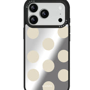 GIIPPA Patterned Moments Midnight Whisper Minimal Cream Beige Large Polka Dot Mirror TPU Shockproof Phone Case Big Lens Cover For iPhone 11–17 All Models