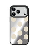 GIIPPA Patterned Moments Midnight Whisper Minimal Cream Beige Large Polka Dot Mirror TPU Shockproof Phone Case Big Lens Cover For iPhone 11–17 All Models