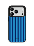 GIIPPA Matte Klein Blue Navy Thin Vertical Stripes Shockproof Phone Case For iPhone 11/11 Pro/11 Pro Max/12 Pro Max/13 Pro/13 Pro Max/14 Plus/14 Pro/14 Pro Max/15/15 Plus/15 Pro/15 Pro Max/16/16 Plus/16 Pro/16 Pro Max/16E/17/17 Air/17 Pro/17 Pro Max