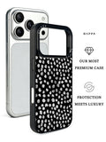 GIIPPA Matte Cream Beige Small Black Polka Dot Shockproof Phone Case For iPhone 11/11 Pro/11 Pro Max/12 Pro Max/13 Pro/13 Pro Max/14 Plus/14 Pro/14 Pro Max/15/15 Plus/15 Pro/15 Pro Max/16/16 Plus/16 Pro/16 Pro Max/16E/17/17 Air/17 Pro/17 Pro Max