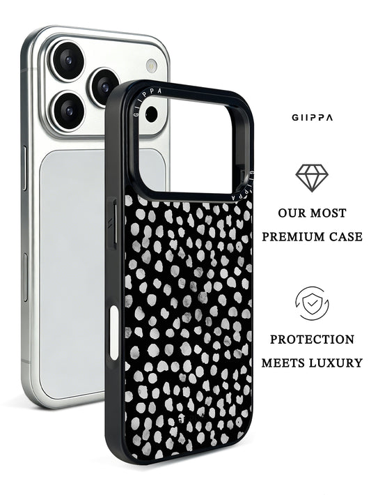 GIIPPA Matte Cream Beige Small Black Polka Dot Shockproof Phone Case For iPhone 11/11 Pro/11 Pro Max/12 Pro Max/13 Pro/13 Pro Max/14 Plus/14 Pro/14 Pro Max/15/15 Plus/15 Pro/15 Pro Max/16/16 Plus/16 Pro/16 Pro Max/16E/17/17 Air/17 Pro/17 Pro Max