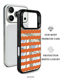 GIIPPA Patterned Moments Midnight Whisper Warm Orange Silver Wavy Horizontal Stripe Mirror TPU Shockproof Phone Case Large Lens Cover Fit iPhone 11 To 17 All Models