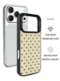 GIIPPA Matte Cream Beige Dark Brown Small Polka Dot Shockproof Phone Case For iPhone 11/11 Pro/11 Pro Max/12 Pro Max/13 Pro/13 Pro Max/14 Plus/14 Pro/14 Pro Max/15/15 Plus/15 Pro/15 Pro Max/16/16 Plus/16 Pro/16 Pro Max/16E/17/17 Air/17 Pro/17 Pro Max