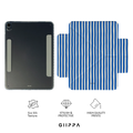 GIIPPA YARA FOLD Detachable Magnetic iPad Case Patterned Moments Coastal Breeze Retro Nautical White Royal Blue Thick Vertical Stripe Dual Buckle Split Magnetic Summer Protective Cover For All iPad Mini Air Pro