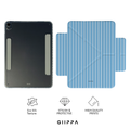 GIIPPA YARA FOLD Detachable Magnetic iPad Case Patterned Moments Mocha Soul Ash Grey Rich Mocha Coffee Brown Thick Vertical Stripe Dual Pull Buckle Split Magnetic Retro Coffee Shop Protective Shell For All iPad Sizes