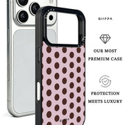 GIIPPA Matte Light Pink Chocolate Small Polka Dot Shockproof Phone Case For iPhone 11/11 Pro/11 Pro Max/12 Pro Max/13 Pro/13 Pro Max/14 Plus/14 Pro/14 Pro Max/15/15 Plus/15 Pro/15 Pro Max/16/16 Plus/16 Pro/16 Pro Max/16E/17/17 Air/17 Pro/17 Pro Max
