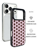 GIIPPA Matte Light Pink Chocolate Small Polka Dot Shockproof Phone Case For iPhone 11/11 Pro/11 Pro Max/12 Pro Max/13 Pro/13 Pro Max/14 Plus/14 Pro/14 Pro Max/15/15 Plus/15 Pro/15 Pro Max/16/16 Plus/16 Pro/16 Pro Max/16E/17/17 Air/17 Pro/17 Pro Max