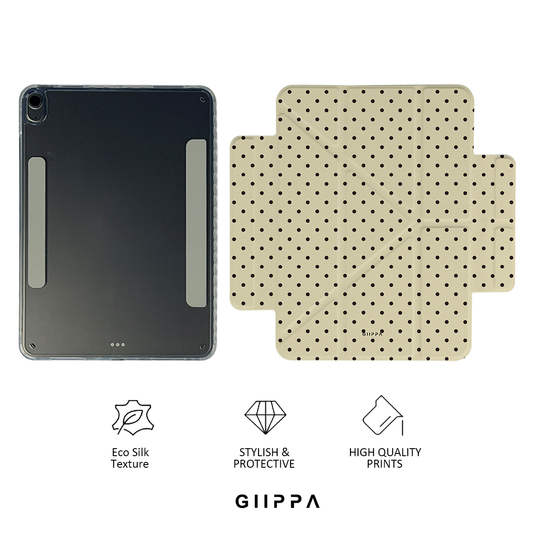 GIIPPA YARA FOLD Detachable Magnetic iPad Case Patterned Moments Sunset Glow Retro Cream Red Wide Horizontal Stripe Dual Buckle Split Magnetic Protective Cover For All iPad Models