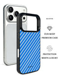 GIIPPA Matte Klein Blue Light Blue Thin Diagonal Stripes Shockproof Phone Case For iPhone 11/11 Pro/11 Pro Max/12 Pro Max/13 Pro/13 Pro Max/14 Plus/14 Pro/14 Pro Max/15/15 Plus/15 Pro/15 Pro Max/16/16 Plus/16 Pro/16 Pro Max/16E/17/17 Air/17 Pro/17 Pro Max