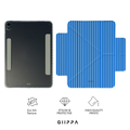 GIIPPA YARA FOLD Detachable Magnetic iPad Case Patterned Moments Latte Hug Dual Bright Sky Light Blue Thin Vertical Stripe Dual Pull Buckle Split Magnetic Fresh Casual Student Protective Shell For All iPad Sizes