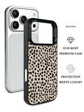 GIIPPA Minimalist Matte Beige Black Spot Leopard Protective Case For iPhone 11 12 13 14 15 16 17 Series Pro Max Plus 16E Air