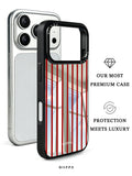 GIIPPA Patterned Moments Midnight Whisper Minimalist Thin Red Vertical Line Mirror TPU Shockproof Phone Case Large Camera Frame For iPhone 11–17 All Models