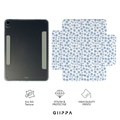 GIIPPA YARA FOLD Detachable Magnetic iPad Case Patterned Moments Sky Dream White Base Watercolor Irregular Mixed Size Light Blue Polka Dot Dual Pull Buckle Split Magnetic Pastel Protective Shell For All iPad Sizes