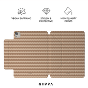 GIIPPA LUNA CLIP PATTERNED MOMENTS Latte Hug Magnetic iPad Case