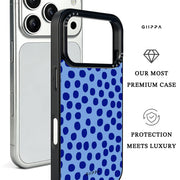 GIIPPA Matte Light Base Klein Blue Big Polka Dot Shockproof Phone Case For iPhone 11/11 Pro/11 Pro Max/12 Pro Max/13 Pro/13 Pro Max/14 Plus/14 Pro/14 Pro Max/15/15 Plus/15 Pro/15 Pro Max/16/16 Plus/16 Pro/16 Pro Max/16E/17/17 Air/17 Pro/17 Pro Max