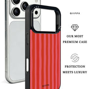 GIIPPA Matte Red Pink Vertical Stripes Shockproof Phone Case For iPhone 11/11 Pro/11 Pro Max/12 Pro Max/13 Pro/13 Pro Max/14 Plus/14 Pro/14 Pro Max/15/15 Plus/15 Pro/15 Pro Max/16/16 Plus/16 Pro/16 Pro Max/16E/17/17 Air/17 Pro/17 Pro Max