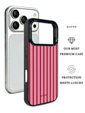 GIIPPA Matte Pink Burgundy Thin Vertical Stripes Shockproof Phone Case For iPhone 11/11 Pro/11 Pro Max/12 Pro Max/13 Pro/13 Pro Max/14 Plus/14 Pro/14 Pro Max/15/15 Plus/15 Pro/15 Pro Max/16/16 Plus/16 Pro/16 Pro Max/16E/17/17 Air/17 Pro/17 Pro Max