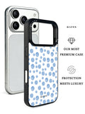 GIIPPA Fresh Matte Watercolor Blue Polka Dot Protective Case For iPhone 11 12 13 14 15 16 17 Series Pro Max Plus 16E Air