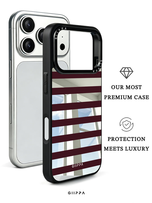 GIIPPA Patterned Moments Midnight Whisper Black Irregular Watercolor Leopard Spot Mirror TPU Shockproof Phone Case Large Lens Frame Protective Cover For iPhone Full Series
